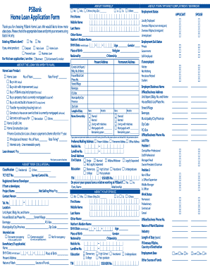 PSBank Home Loan Application Form