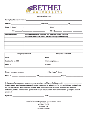 Medical Release Form
