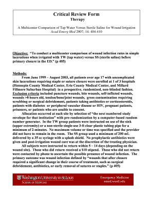 A Multicenter Comparison of Tap Water Versus Sterile Saline for Wound Irrigation