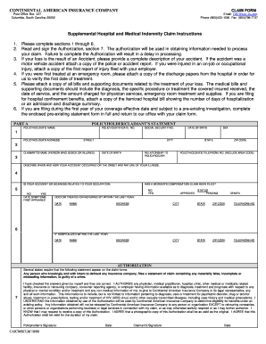 Continental American Insurance Company Claim Form