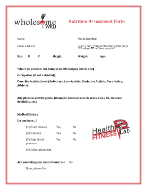 Nutrition Assessment Form