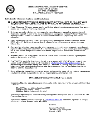 Voluntary Repayment Agreement (VRA) for Installment Payments