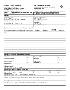 Material Safety Data Sheet