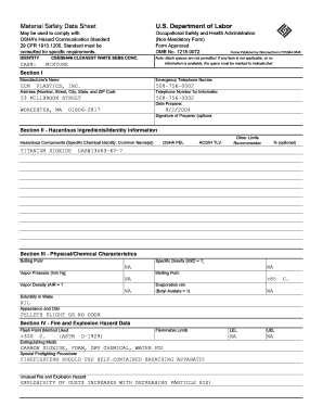 Material Safety Data Sheet