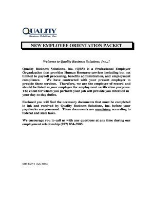 New Employee Orientation Packet
