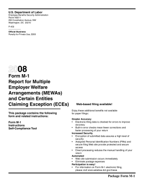 Form M-1 Report for MEWAs and ECEs