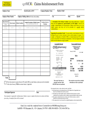 Claims Reimbursement Form