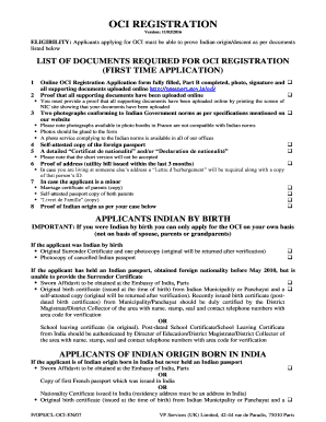 OCI Registration Form