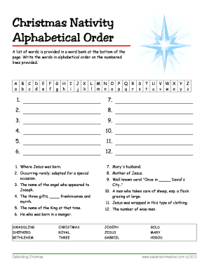 Christmas Word Bank Worksheet
