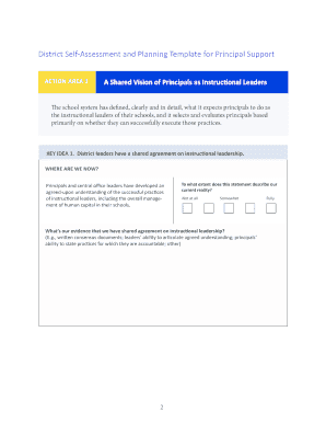 District Self-Assessment and Planning Template