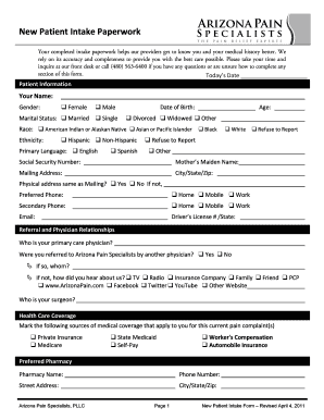 New Patient Intake Form