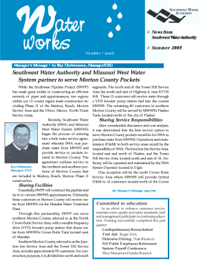 Southwest Water Authority Automatic Payment Plan Authorization Form