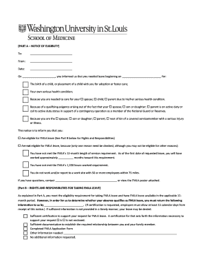 FMLA Eligibility Notice and Rights Form