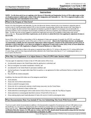 USCIS Form I-485 Supplement A