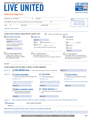 United Way Pledge Form