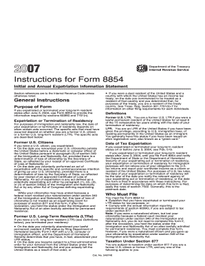 Form 8854 Instructions