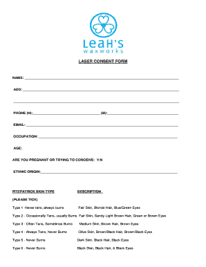 Laser Hair Removal Consent Form