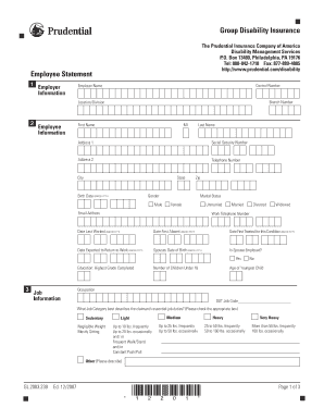 Group Disability Insurance Claim Form