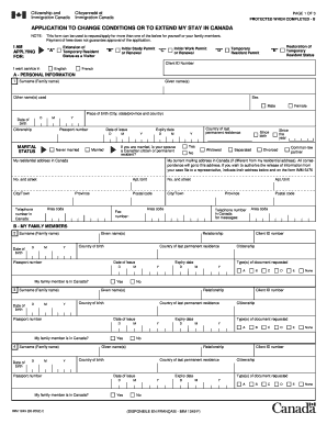 Canada Temporary Resident Status Extension Application