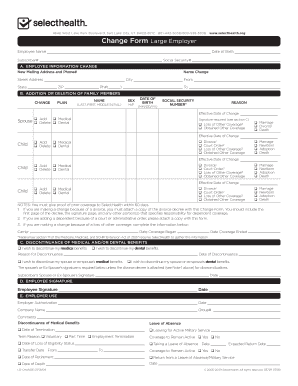 Change Form Large Employer