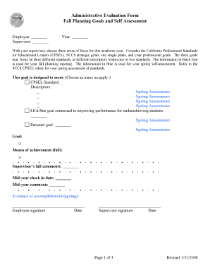 Administrative Evaluation Form