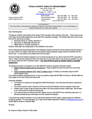 H1N1 Vaccination Consent Form