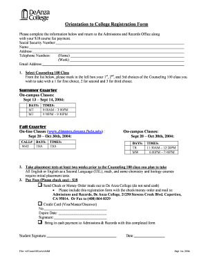 College Registration Form