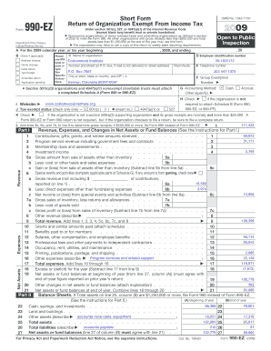Form 990-EZ Return of Organization Exempt From Income Tax