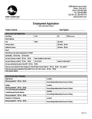 Employment Application Form