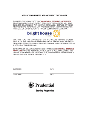 Affiliated Business Arrangement Disclosure