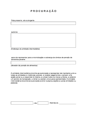 Procuração para Reivindicação de Pensão de Alimentos