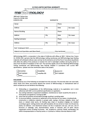12-Year Limited Material Warranty