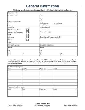 Account Application Form