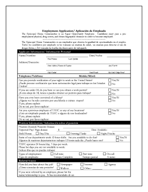 Employment Application Form
