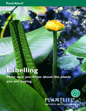 Garden Pond Plant Labelling Survey