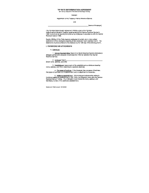 Tip Rate Determination Agreement