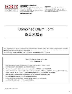 Combined Claim Form
