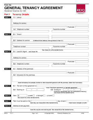 Residential Tenancy Agreement