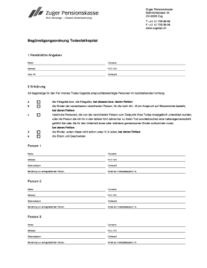 Begünstigungsordnung Todesfallkapital