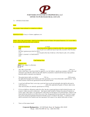 Offer to Purchase Real Estate