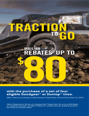 Goodyear Tire Mail-In Rebate Form