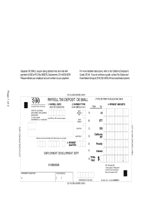 California DE 88ALL Payroll Tax Deposit Form
