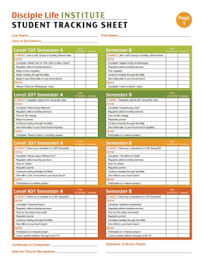 English mortgage format - Disciple Life INSTITUTE Page STUDENT TRACKING SHEET - whitesburgbaptist