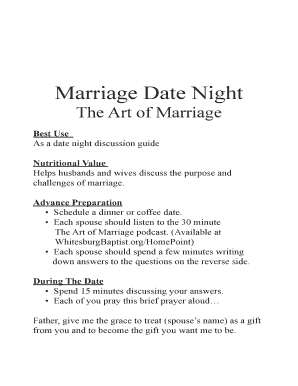 Marriage Date Night Discussion Guide