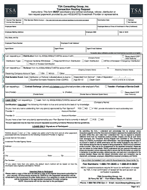 403(b) Transaction Routing Request Form