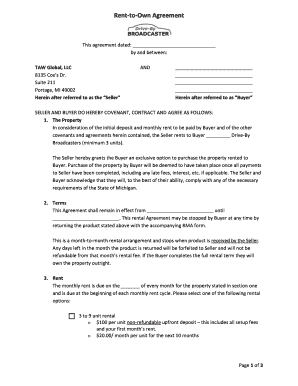 Rent-to-Own Agreement