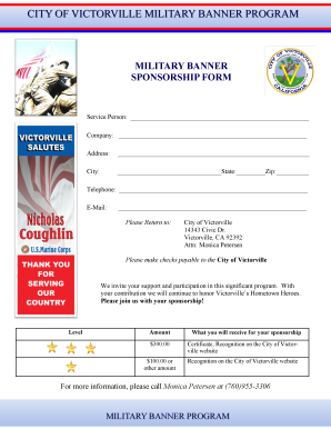 Military organization chart maker - CITY OF VICTORVILLE MILITARY BANNER PROGRAMCITY OF