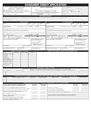 Consumer Credit Application