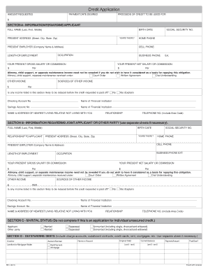 Credit Application Form