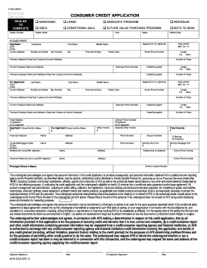 Consumer Credit Application